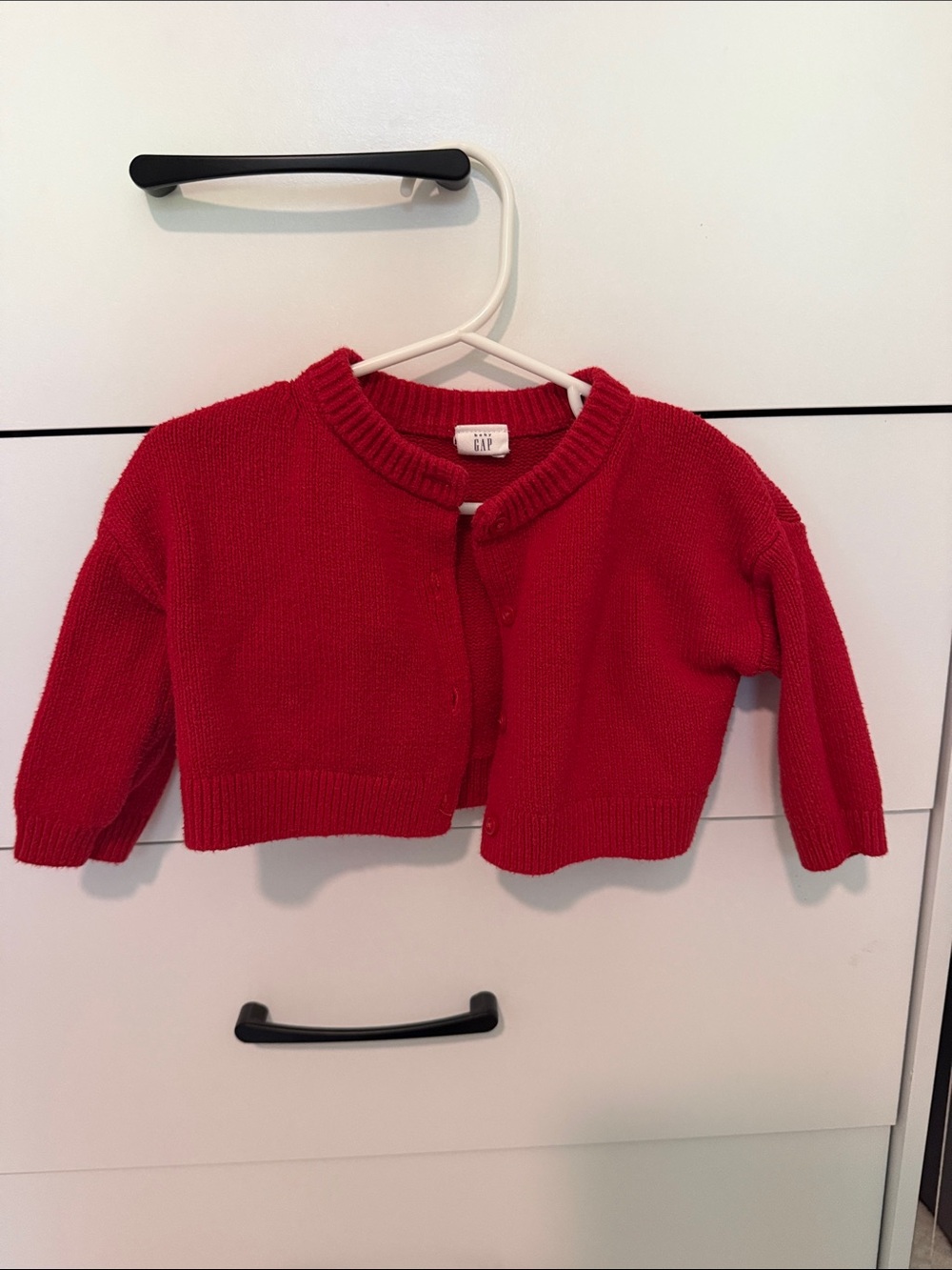 GAP Red Knit Baby Cardigan